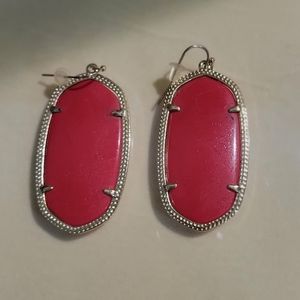 Kendra Scott red & gold earrings
